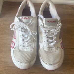 L.A. Gear White and Red Women's Sneakers